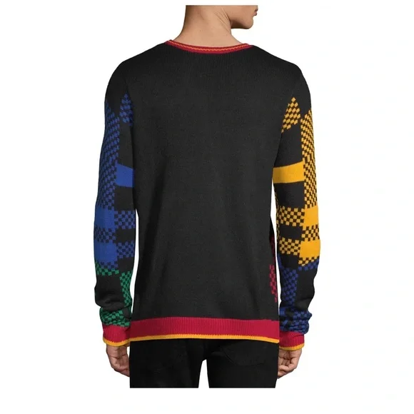 Holiday Time Men's Festive Dinosaur Sweater - Red, Green, Blue, Yellow - Picture 3 of 6